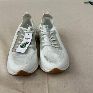 Clean white knit sneakers by Goodfellow & Co.